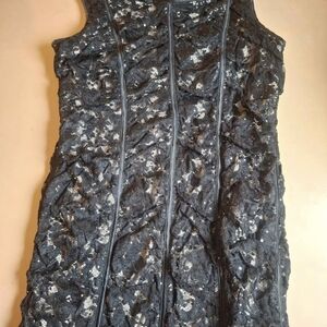 R & M Richards Black and White Lace Mini Dress